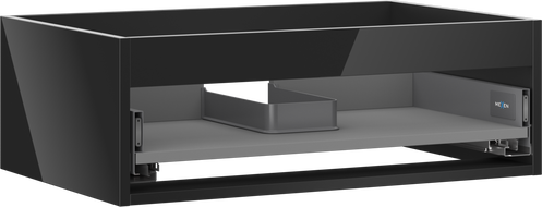 Mexen Box-A korpus skříňky pod umyvadlo 70 cm, 1 zásuvka, černý lesk - 91AX0-0700-235-1-70