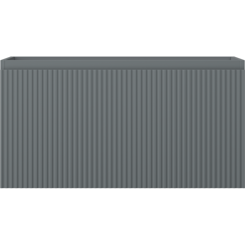 Mexen Rivel koupelnová skříňka pod umyvadlo 90 cm, 1 zásuvka, drážkovaná, šedá mat - 91A20-09047-1-BF66