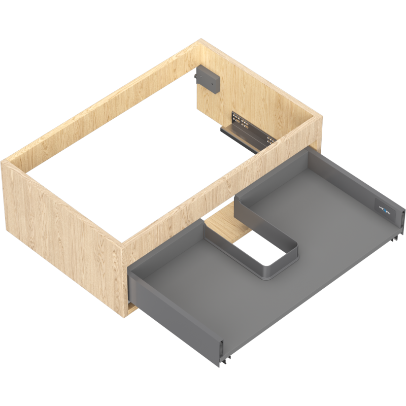 Mexen Box-A korpus skříňky pod umyvadlo 70 cm, 1 zásuvka, dub - 91AX0-0700-235-1-81