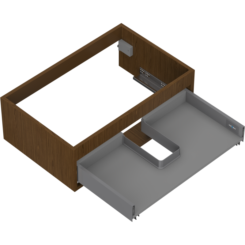 Mexen Box-A skříňka pod umyvadlo 70 cm, 1 zásuvka, ořech - 91AX0-0700-235-1-86