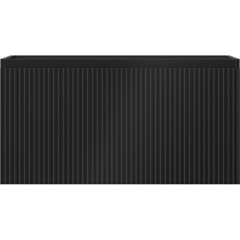 Mexen Rivel koupelnová skříňka pod umyvadlo 90 cm, 1 zásuvka, drážkovaná, černá mat - 91A20-09047-1-BF71