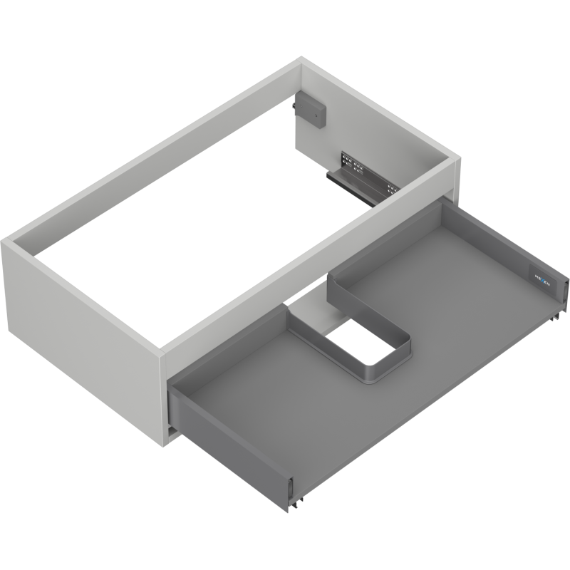 Mexen Box-A skříňový korpus pod umyvadlo 80 cm, 1 zásuvka, šedý mat - 91AX0-0800-235-1-62