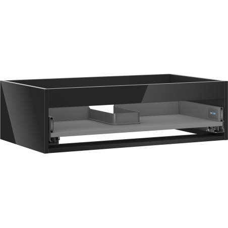 Mexen Box-A korpus skříňky pod umyvadlo 80 cm, 1 zásuvka, černý lesk - 91AX0-0800-235-1-70