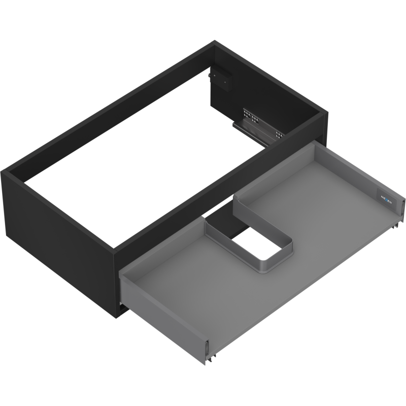 Mexen Box-A korpus skříňky pod umyvadlo 80 cm, 1 zásuvka, černý mat - 91AX0-0800-235-1-71