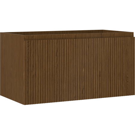 Mexen Rivel koupelnová skříňka pod umyvadlo 90 cm, 1 zásuvka, drážkovaná, ořech - 91A20-09047-1-BF86