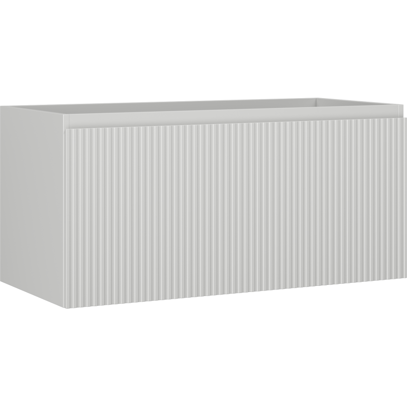 Mexen Rivel koupelnová skříňka pod umyvadlo 100 cm, 1 zásuvka, žebrovaná, šedá mat - 91A20-10047-1-BF62