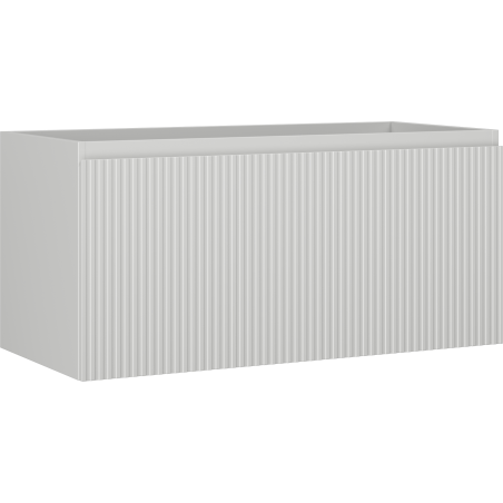 Mexen Rivel koupelnová skříňka pod umyvadlo 100 cm, 1 zásuvka, žebrovaná, šedá mat - 91A20-10047-1-BF62