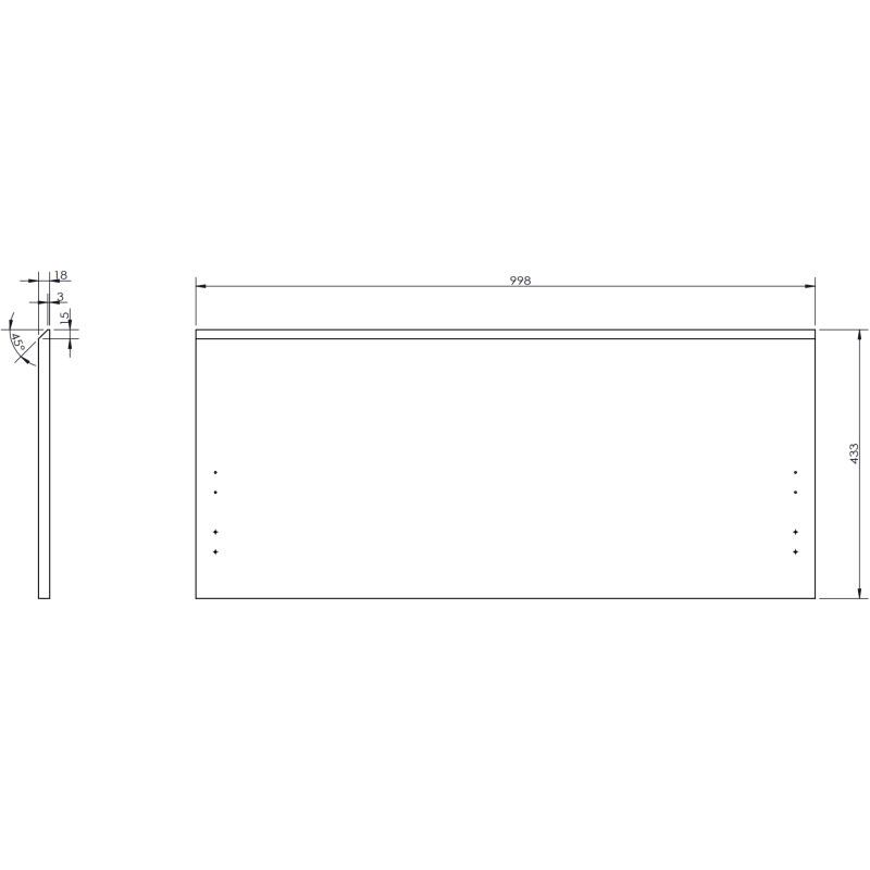 Mexen Rivel koupelnová skříňka pod umyvadlo 100 cm, 1 zásuvka, drážkovaná, grafit mat - 91A20-10047-1-BF66