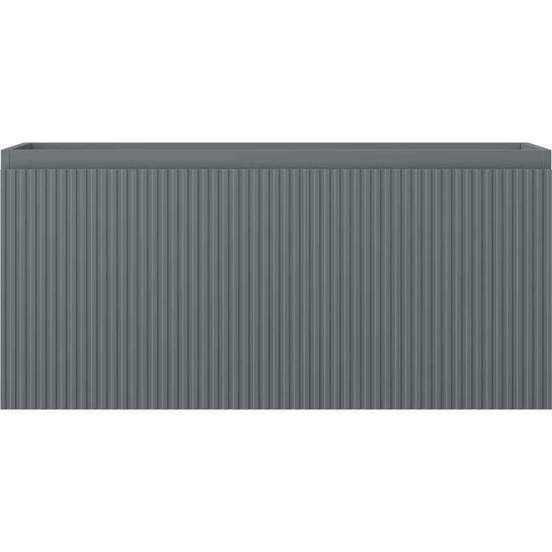 Mexen Rivel koupelnová skříňka pod umyvadlo 100 cm, 1 zásuvka, drážkovaná, grafit mat - 91A20-10047-1-BF66