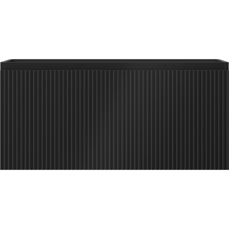 Mexen Rivel koupelnová skříňka pod umyvadlo 100 cm, 1 zásuvka, rýhovaná, černá matná - 91A20-10047-1-BF71