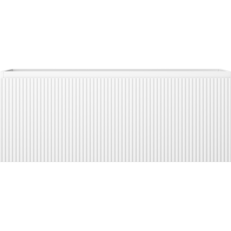 Mexen Rivel koupelnová skříňka pod umyvadlo 120 cm, 1 zásuvka, drážkovaná, bílá mat - 91A20-12047-1-BF01