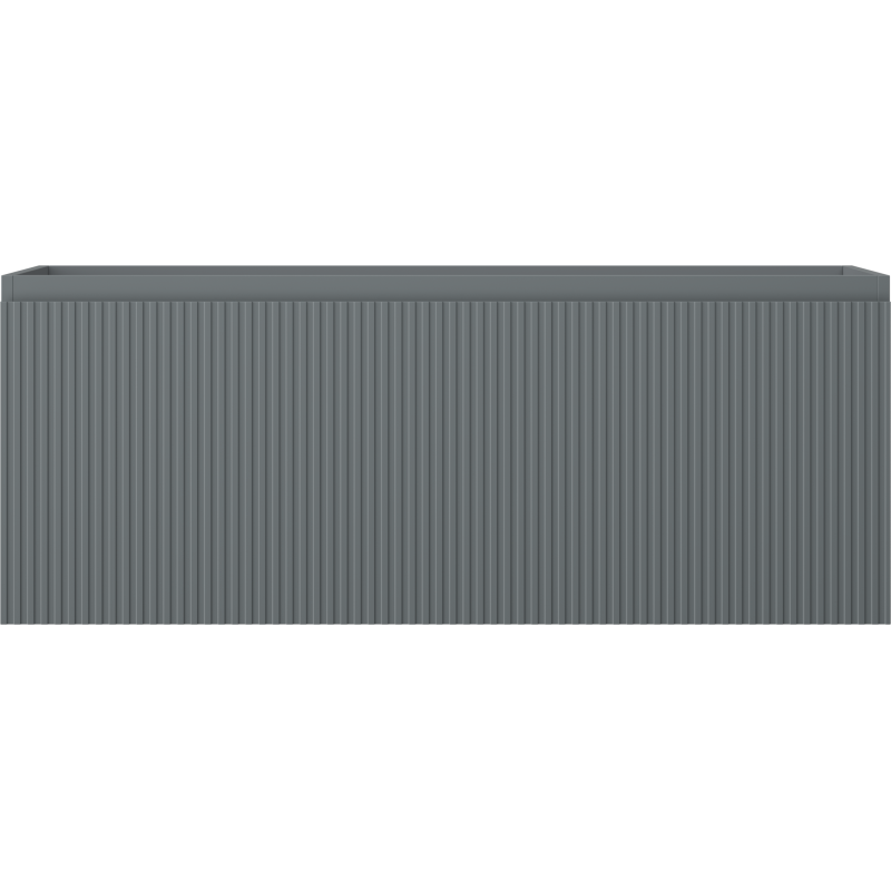 Mexen Rivel koupelnová skříňka pod umyvadlo 120 cm, 1 zásuvka, drážkovaná, grafit mat - 91A20-12047-1-BF66