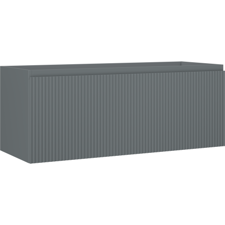 Mexen Rivel koupelnová skříňka pod umyvadlo 120 cm, 1 zásuvka, drážkovaná, grafit mat - 91A20-12047-1-BF66