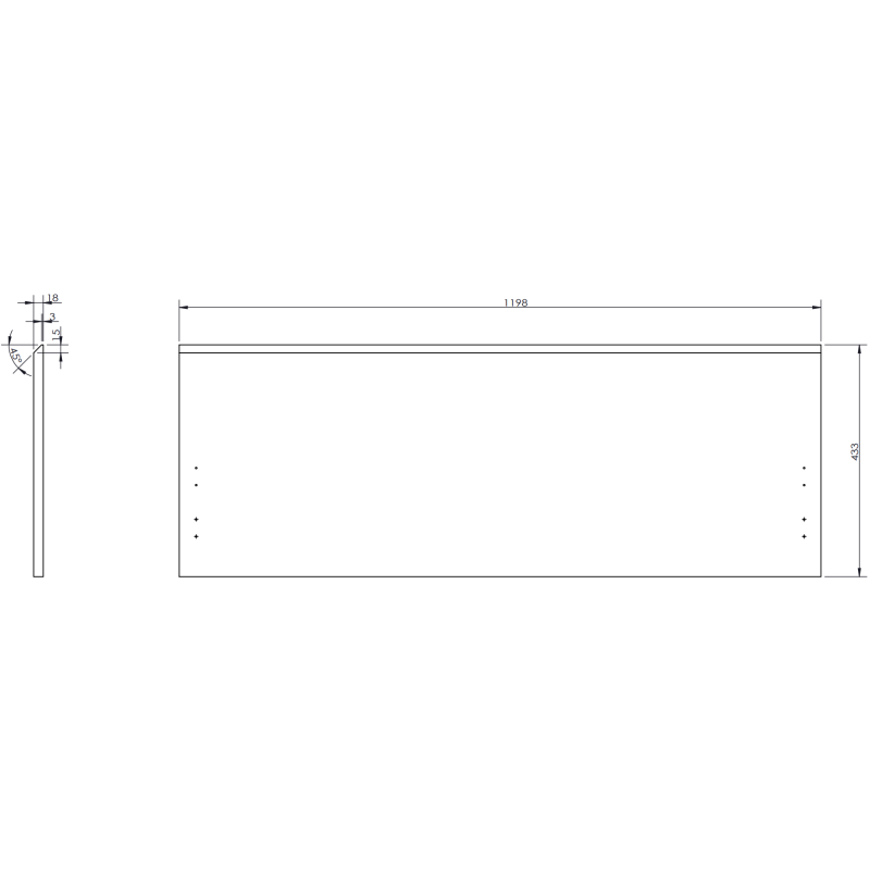 Mexen Rivel koupelnová skříňka pod umyvadlo 120 cm, 1 zásuvka, drážkovaná, černá mat - 91A20-12047-1-BF71