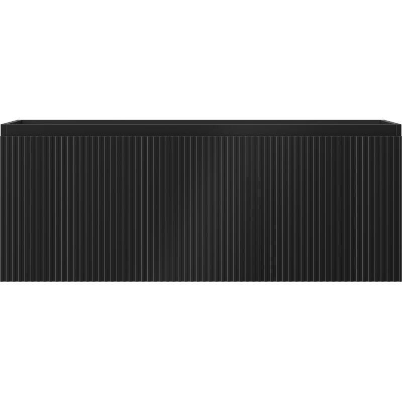 Mexen Rivel koupelnová skříňka pod umyvadlo 120 cm, 1 zásuvka, drážkovaná, černá mat - 91A20-12047-1-BF71