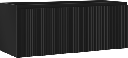 Mexen Rivel koupelnová skříňka pod umyvadlo 120 cm, 1 zásuvka, drážkovaná, černá mat - 91A20-12047-1-BF71