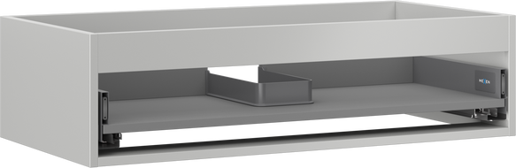 Mexen Box-A korpus skříňky pod umyvadlo 90 cm, 1 zásuvka, šedý mat - 91AX0-0900-235-1-62
