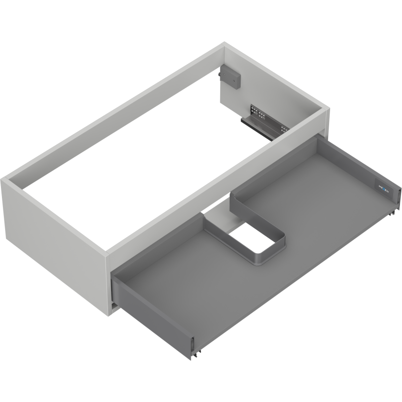 Mexen Box-A korpus skříňky pod umyvadlo 90 cm, 1 zásuvka, šedý mat - 91AX0-0900-235-1-62