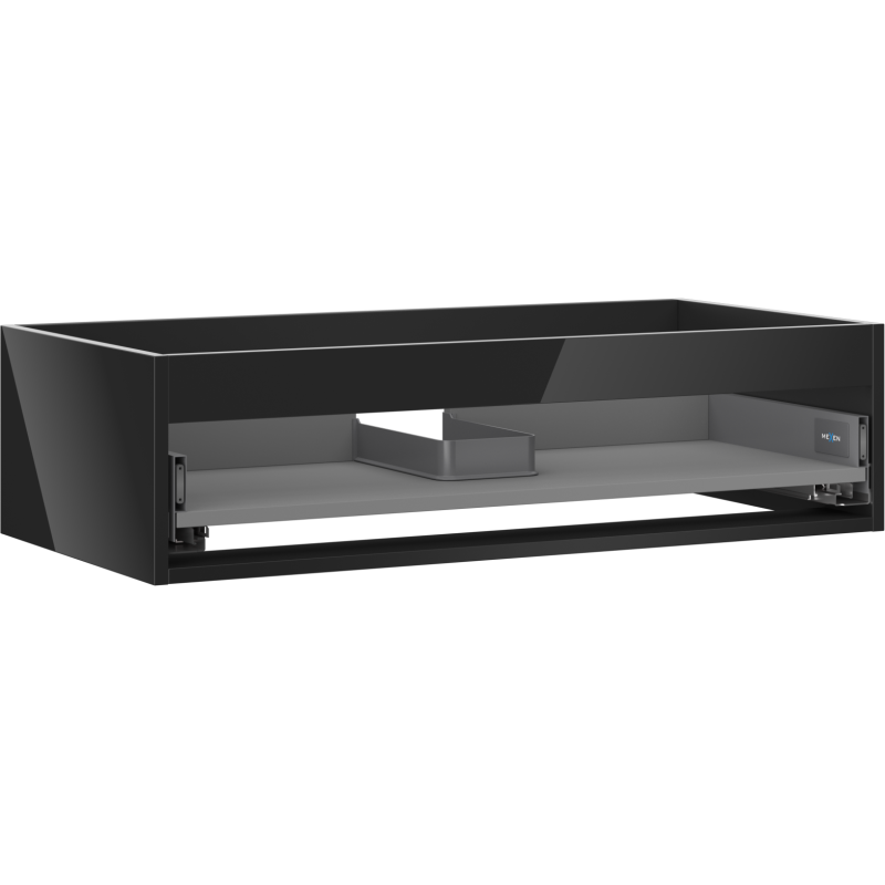 Mexen Box-A skříňka pod umyvadlo 90 cm, 1 zásuvka, černý lesk - 91AX0-0900-235-1-70