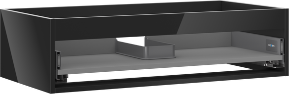 Mexen Box-A skříňka pod umyvadlo 90 cm, 1 zásuvka, černý lesk - 91AX0-0900-235-1-70