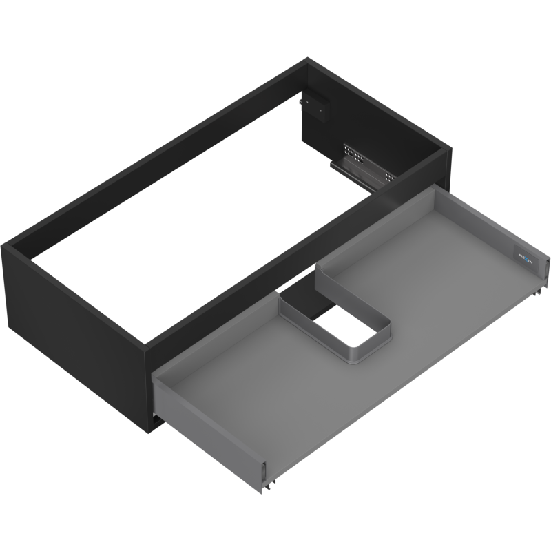 Mexen Box-A skříňka pod umyvadlo 90 cm, 1 zásuvka, černý mat - 91AX0-0900-235-1-71