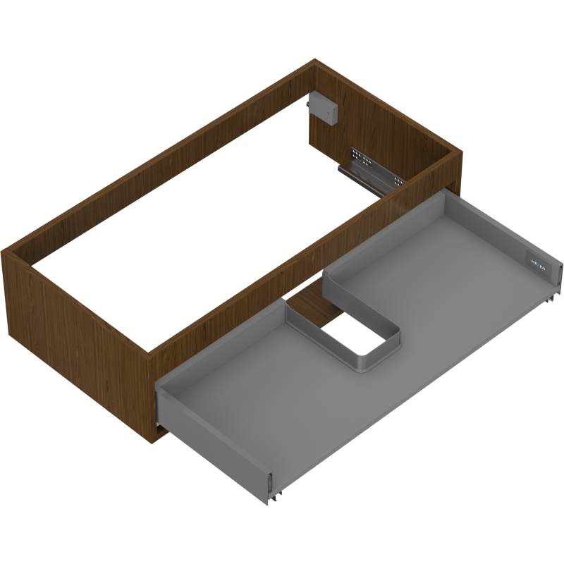 Mexen Box-A korpus skříňky podumyvadlové 90 cm, 1 zásuvka, ořech - 91AX0-0900-235-1-86