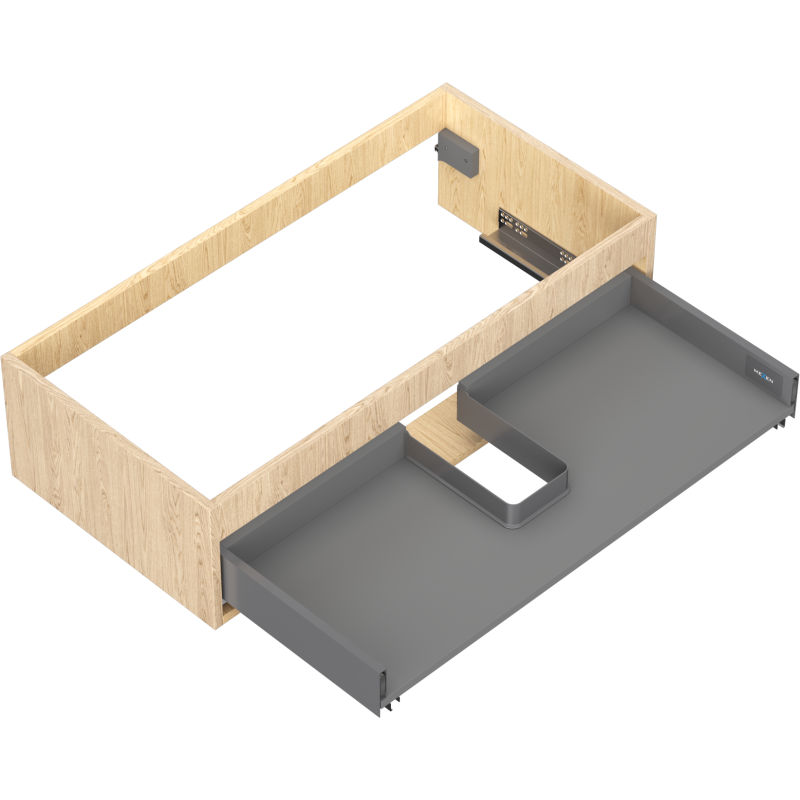 Mexen Box-A korpus skříňky pod umyvadlo 90 cm, 1 zásuvka, dub - 91AX0-0900-235-1-81