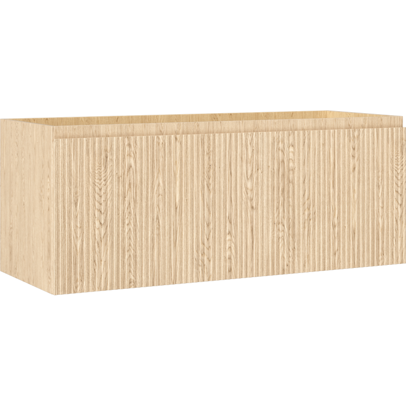 Mexen Rivel koupelnová skříňka pod umyvadlo 120 cm, 1 zásuvka, rýhovaná, dub - 91A20-12047-1-BF81