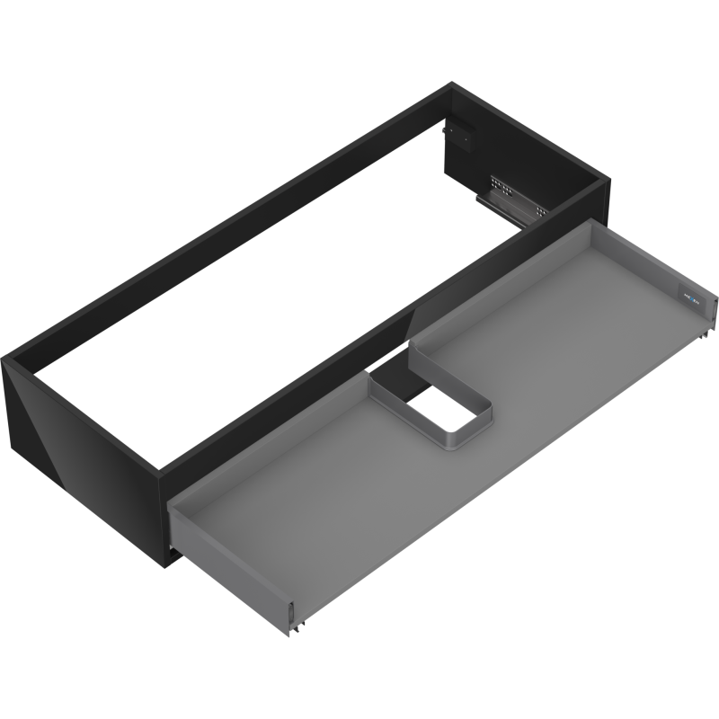 Mexen Box-A korpus skříňky pod umyvadlo 120 cm, 1 zásuvka, černý lesk - 91AX0-1200-235-1-70