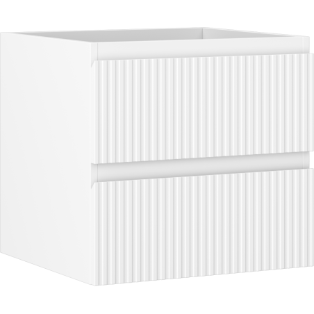 Mexen Rivel koupelnová skříňka pod umyvadlo 50 cm, 2 zásuvky, drážkovaná, bílá mat - 91A20-05047-2-BFF01