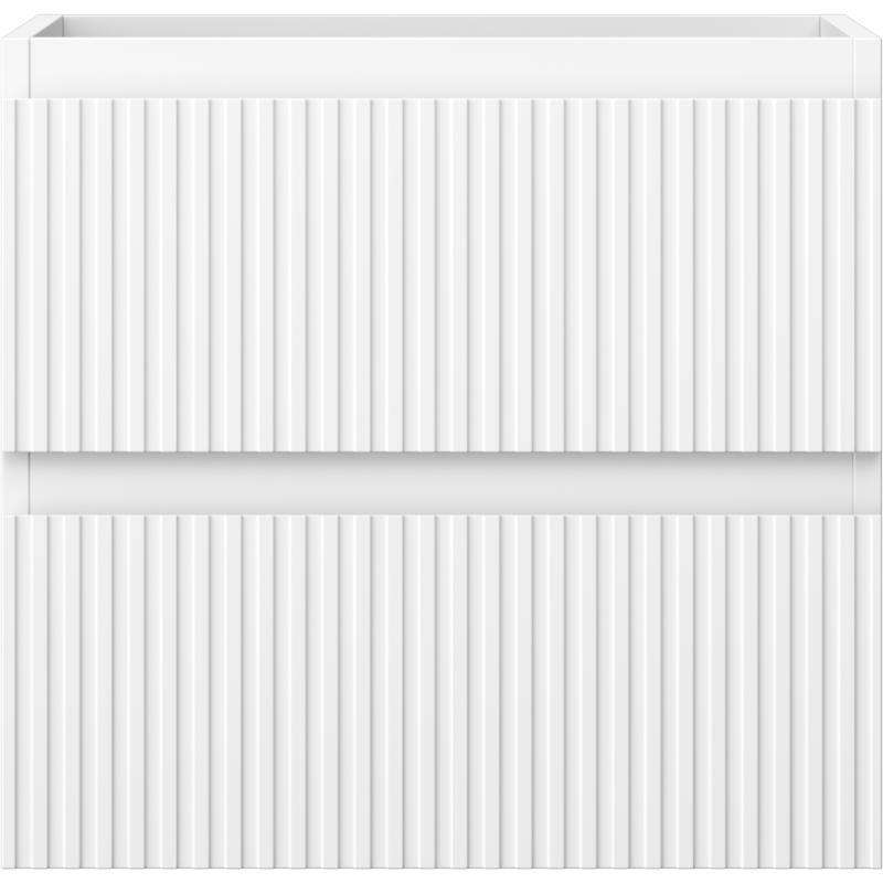 Mexen Rivel koupelnová skříňka pod umyvadlo 50 cm, 2 zásuvky, drážkovaná, bílá mat - 91A20-05047-2-BFF01