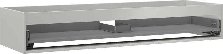 Mexen Box-A, korpus skříňky pod umyvadlo 140 cm, 1 zásuvka, šedý mat - 91AX0-1400-235-1-62