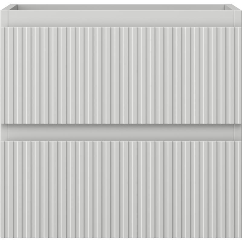 Mexen Rivel koupelnová skříňka pod umyvadlo 50 cm, 2 zásuvky, rýhovaná, šedá matná - 91A20-05047-2-BFF62