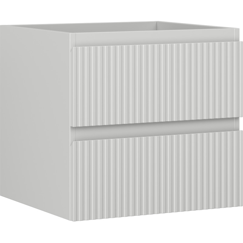 Mexen Rivel koupelnová skříňka pod umyvadlo 50 cm, 2 zásuvky, rýhovaná, šedá matná - 91A20-05047-2-BFF62
