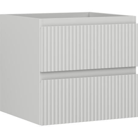 Mexen Rivel koupelnová skříňka pod umyvadlo 50 cm, 2 zásuvky, rýhovaná, šedá matná - 91A20-05047-2-BFF62