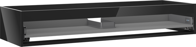 Mexen Box-A korpus skříňky pod umyvadlo 140 cm, 1 zásuvka, černý lesk - 91AX0-1400-235-1-70