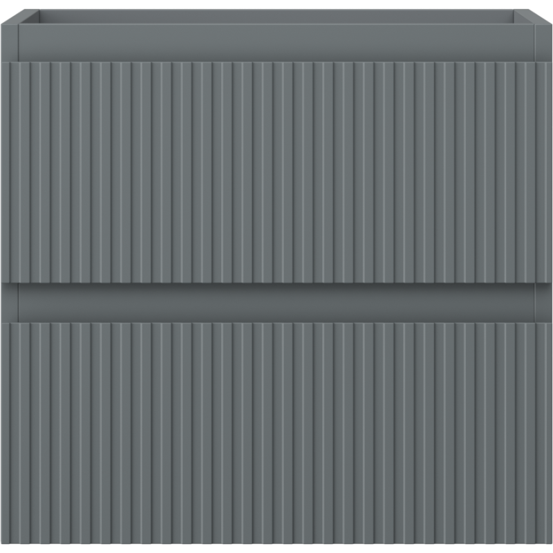 Mexen Rivel koupelnová skříňka pod umyvadlo 50 cm, 2 zásuvky, drážkovaná, matná grafit - 91A20-05047-2-BFF66