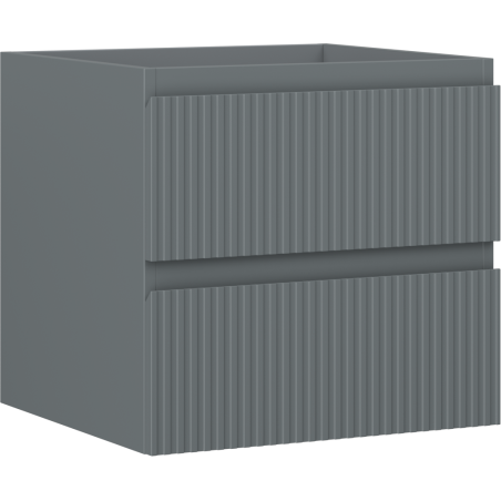 Mexen Rivel koupelnová skříňka pod umyvadlo 50 cm, 2 zásuvky, drážkovaná, matná grafit - 91A20-05047-2-BFF66