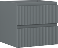 Mexen Rivel koupelnová skříňka pod umyvadlo 50 cm, 2 zásuvky, drážkovaná, matná grafit - 91A20-05047-2-BFF66