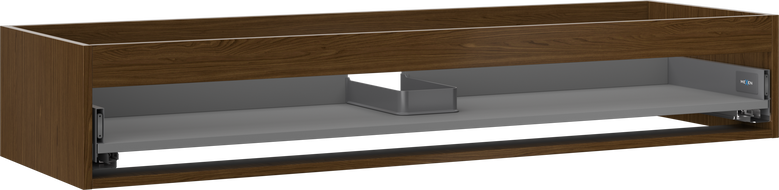 Mexen Box-A korpus skříňky pod umyvadlo 140 cm, 1 zásuvka, ořech - 91AX0-1400-235-1-86