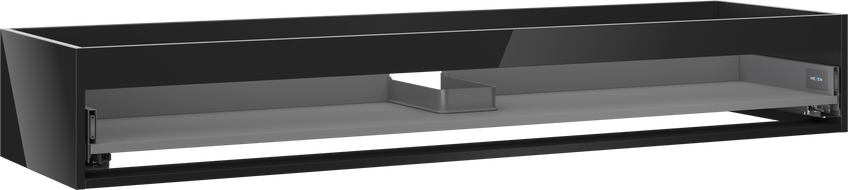 Mexen Box-A korpus skříňky pod umyvadlo 160 cm, 1 zásuvka, černý lesk - 91AX0-1600-235-1-70