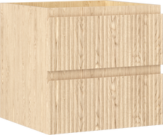 Mexen Rivel koupelnová skříňka pod umyvadlo 50 cm, 2 zásuvky, drážkovaná, dub - 91A20-05047-2-BFF81