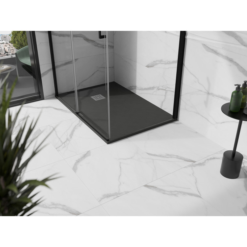 Mexen Stone+ obdélníkový kompozitový sprchový kout 120 x 100 cm, antracit - 44711012