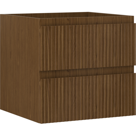 Mexen Rivel koupelnová skříňka pod umyvadlo 50 cm, 2 zásuvky, drážkovaná, ořech - 91A20-05047-2-BFF86