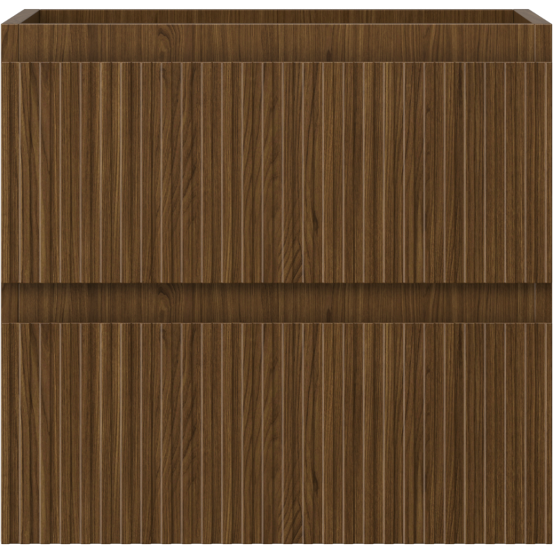 Mexen Rivel koupelnová skříňka pod umyvadlo 50 cm, 2 zásuvky, drážkovaná, ořech - 91A20-05047-2-BFF86