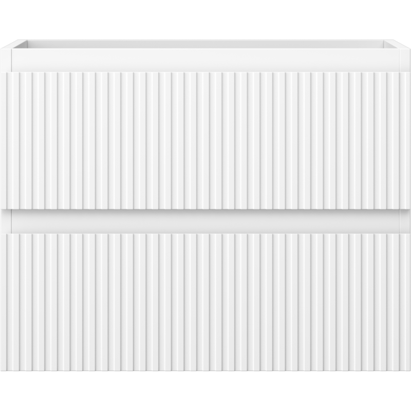 Mexen Rivel koupelnová skříňka pod umyvadlo 60 cm, 2 zásuvky, rýhovaná, bílá matná - 91A20-06047-2-BFF01