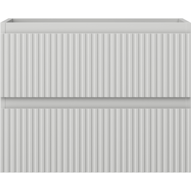 Mexen Rivel koupelnová skříňka pod umyvadlo 60 cm, 2 zásuvky, drážkovaná, šedá mat - 91A20-06047-2-BFF62