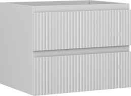 Mexen Rivel koupelnová skříňka pod umyvadlo 60 cm, 2 zásuvky, drážkovaná, šedá mat - 91A20-06047-2-BFF62