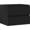 Mexen Rivel koupelnová skříňka pod umyvadlo 60 cm, 2 zásuvky, drážkovaná, černá mat - 91A20-06047-2-BFF71