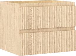 Mexen Rivel koupelnová skříňka pod umyvadlo 60 cm, 2 zásuvky, drážkovaná, dub - 91A20-06047-2-BFF81